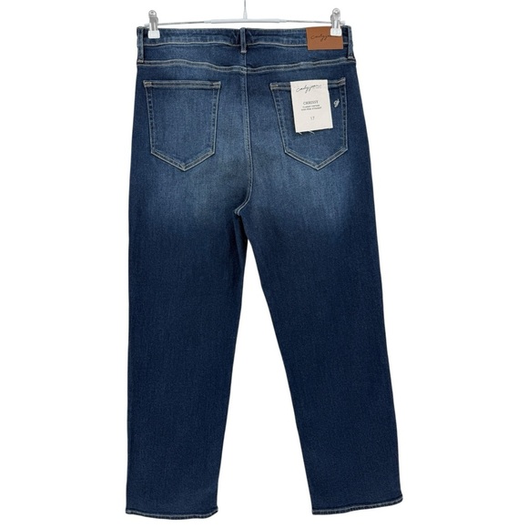 CJLA Carly Jean Chrissy Classic Vintage High Rise Straight Jeans in Dark Wash 17 - Picture 4 of 15